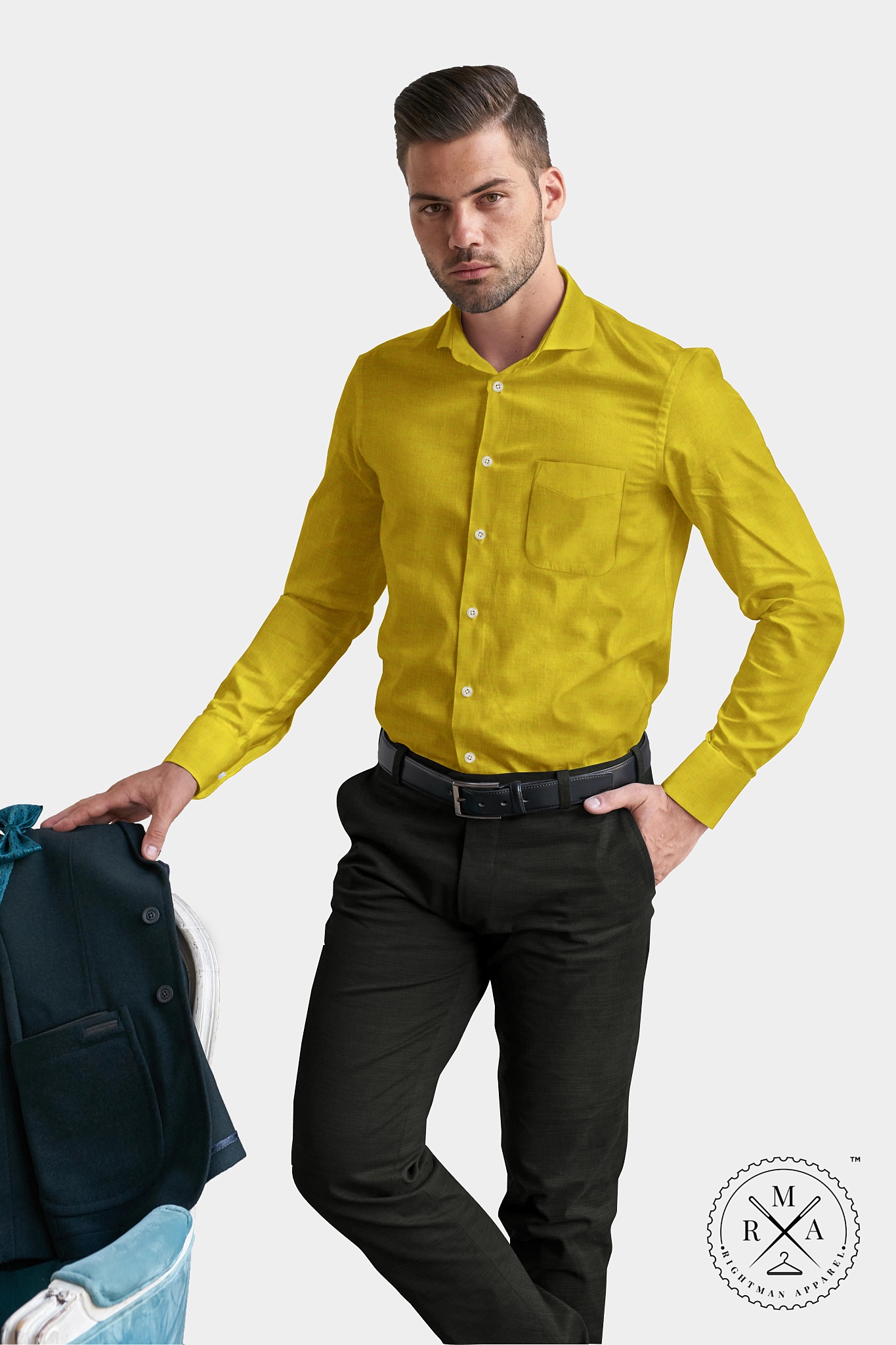 Mustard Linen Shirt SH365